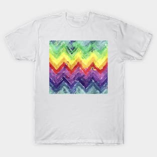 Geometric Zigzag Watercolor T-Shirt